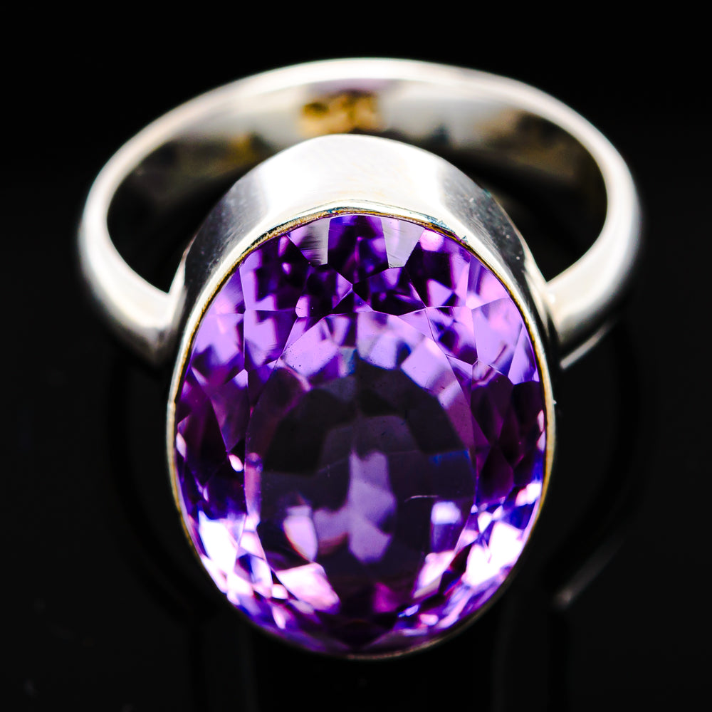 Premium Brazilian Amethyst Ring Size 5 Adjustable (.925 Sterling Silver)