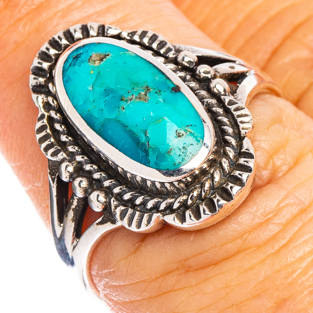 Arizona Turquoise Native Style Ring Size 6.75 (.925 Sterling Silver)