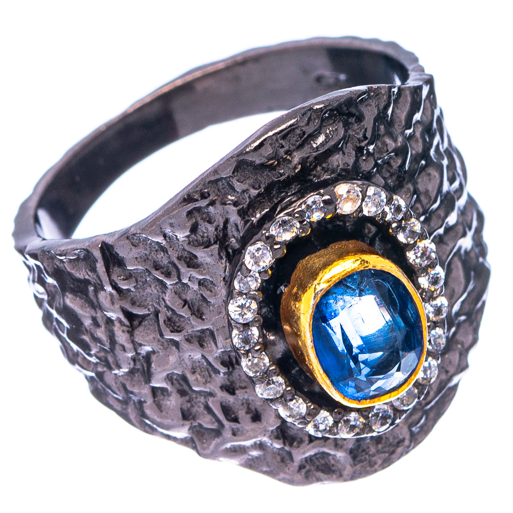 Kyanite Black Rhodium Plated Ring Size 7.75 (.925 Sterling Silver)
