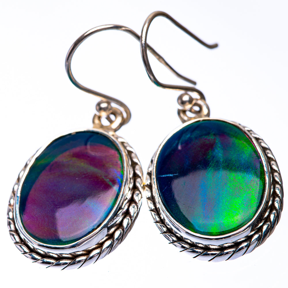 Aura Opal Earrings 1 3/8" (925 Sterling Silver) E432237