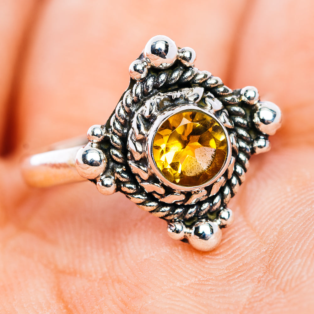 Citrine Filigree Ring Size 6 (.925 Sterling Silver)