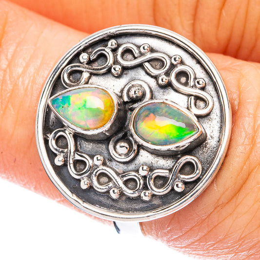 Rare  Ethiopian Opal Ring Size 6.5 (925 Sterling Silver) R3693