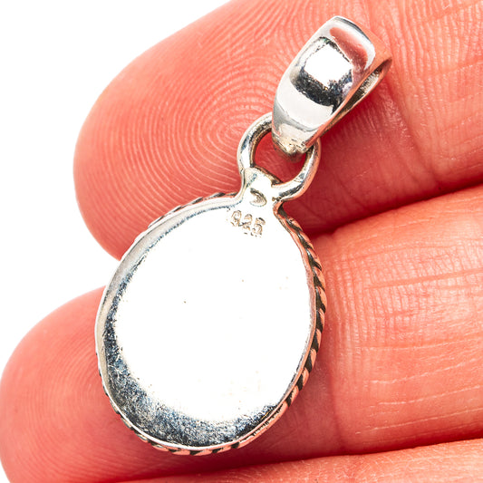 Green Aurora Opal Pendant 1 1/8" (.925 Sterling Silver)
