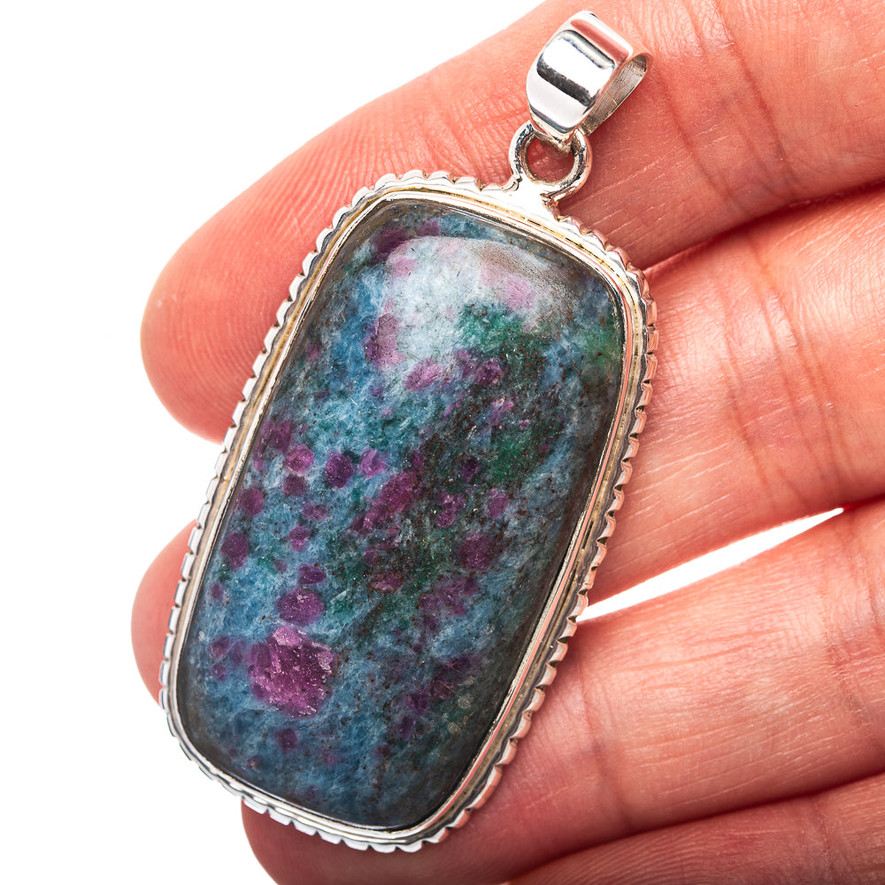 Premium Ruby Kyanite Pendant 2 1/8" (.925 Sterling Silver)