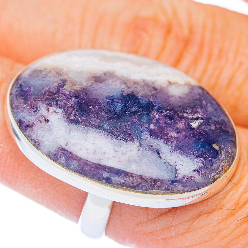 Premium Morado Opal Ring Size 7.5 Adjustable (.925 Sterling Silver)