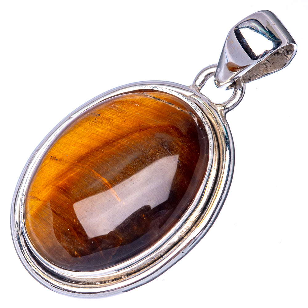 Tiger Eye Pendant 1 3/8" (925 Sterling Silver) P40938