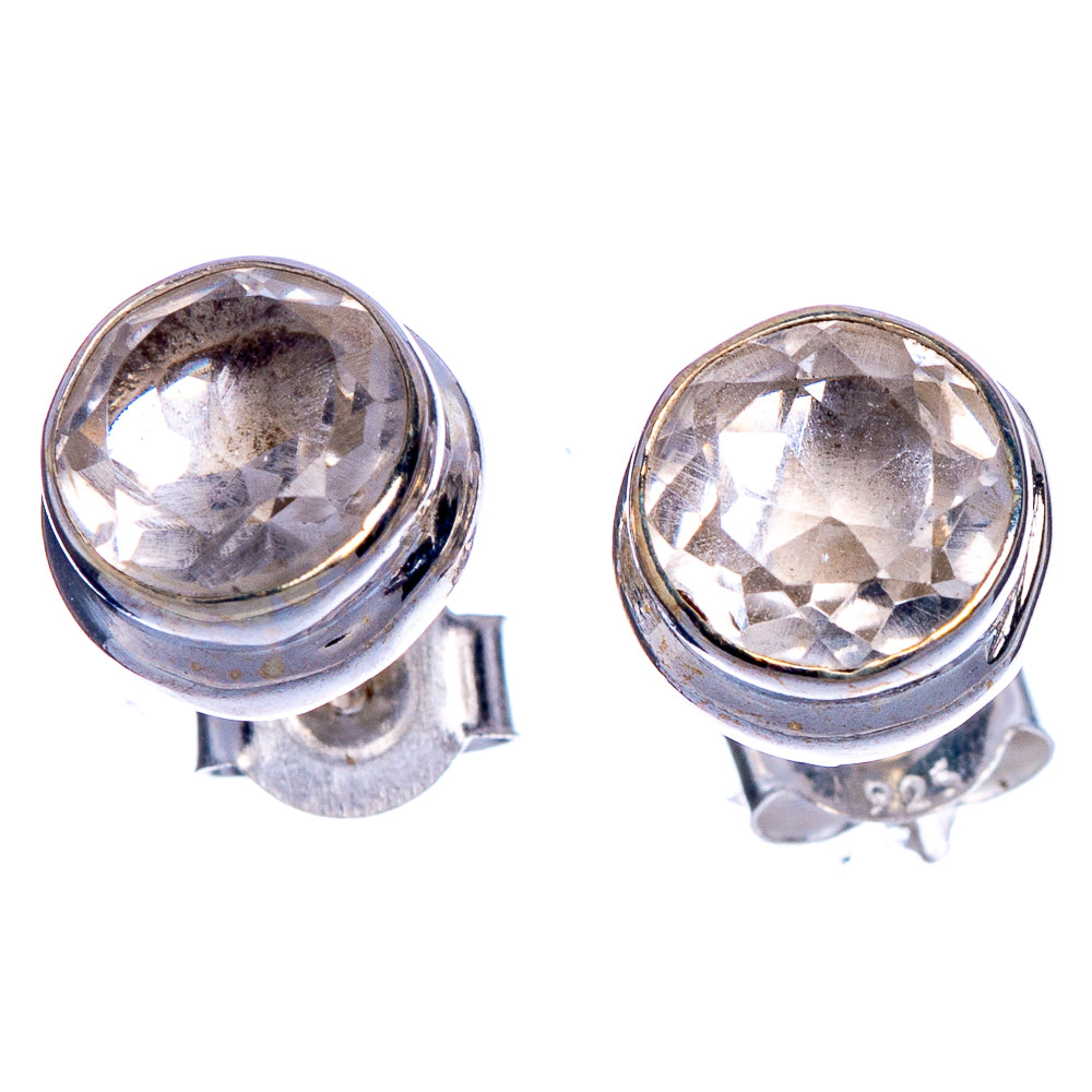 White Quartz Earrings 3/8" (925 Sterling Silver) E433560