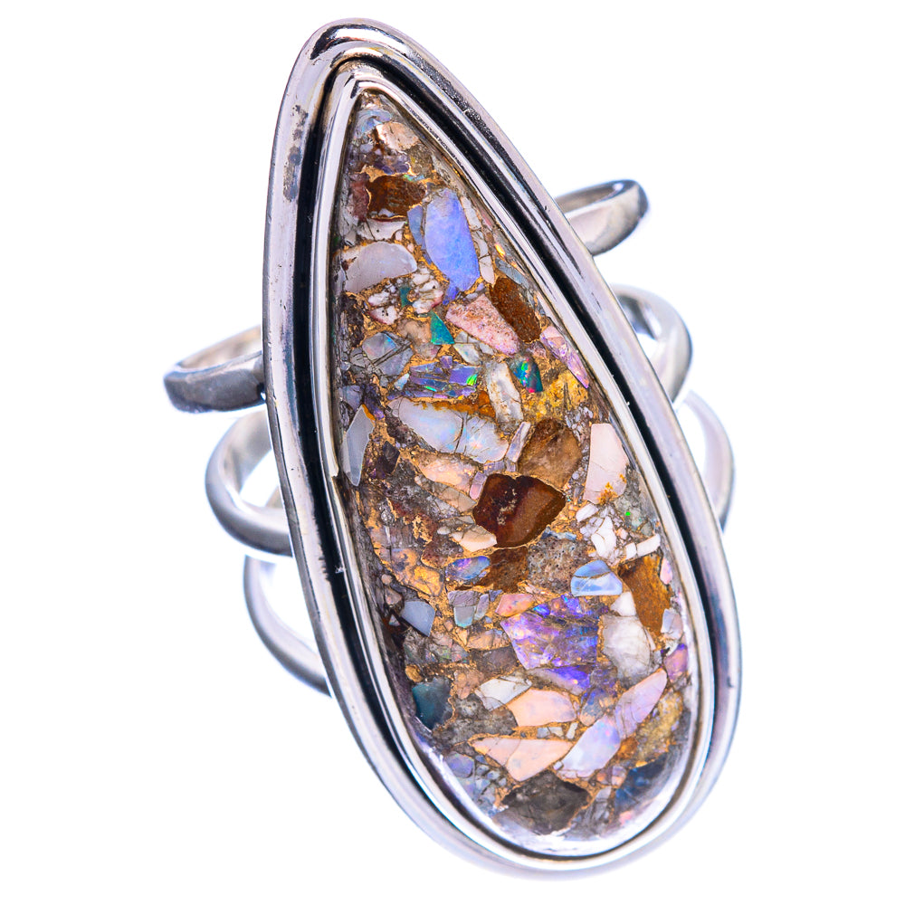 Large Brecciated Ethiopian Opal Ring Size 6 (925 Sterling Silver) R144316