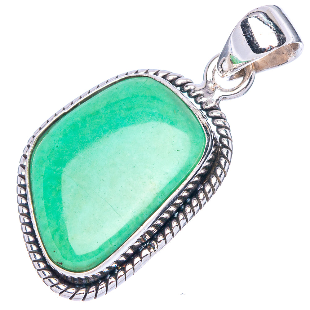 Chrysoprase Pendant 1 3/8" (925 Sterling Silver) P42451