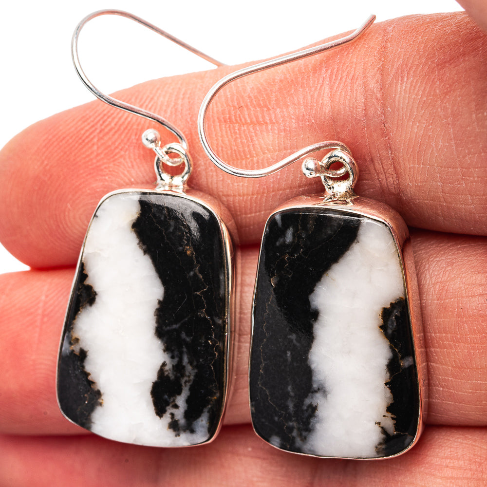 Premium White Buffalo Turquoise Earrings 1 5/8" (.925 Sterling Silver)