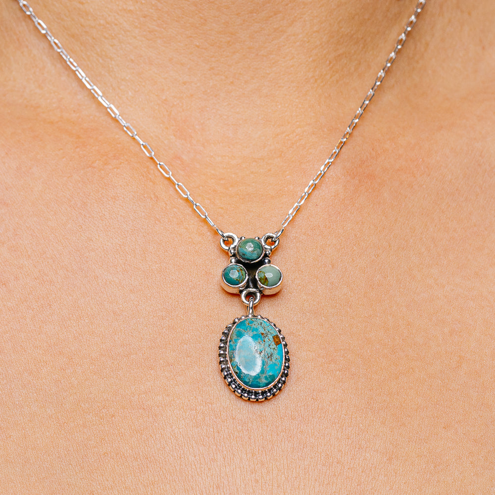 Mojave Turquoise Necklaces 16 to 18" (.925 Sterling Silver)