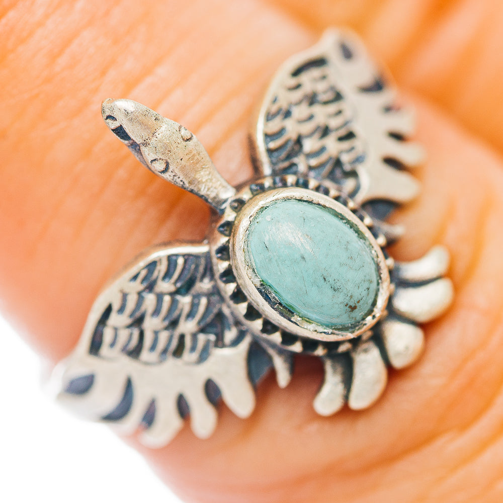 Mojave Turquoise Bird Ring Size 6.75 (.925 Sterling Silver)