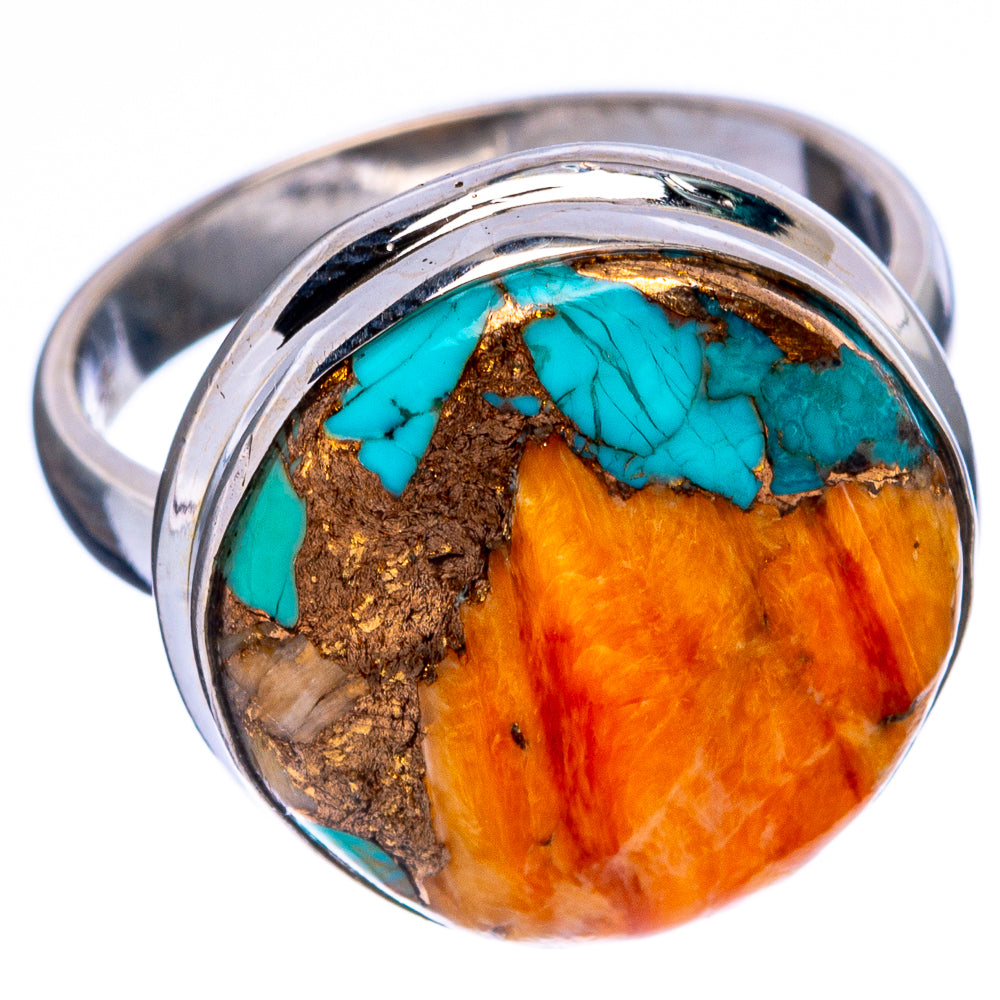 Spiny Oyster Turquoise Ring Size 6.75 (925 Sterling Silver) R146654