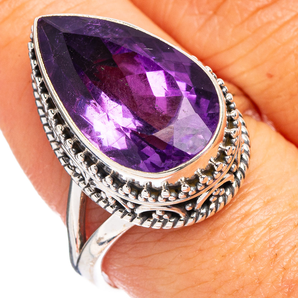 Amethyst Ring Size 8.75 (.925 Sterling Silver)