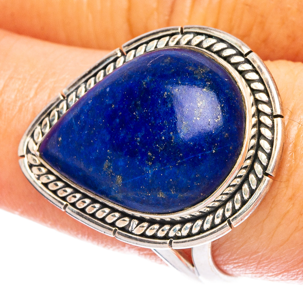 Lapis Lazuli 925 Sterling Silver Ring Size 8.75 (925 Sterling Silver) R6304