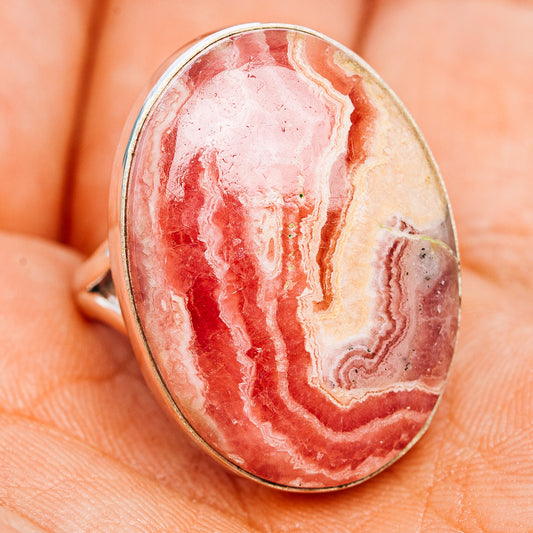 Premium Rhodochrosite Ring Size 8.5 (.925 Sterling Silver)