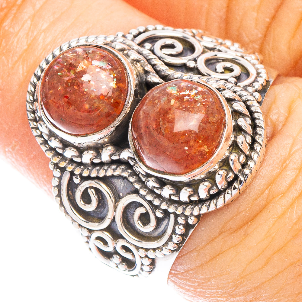 Sunstone Ring Size 7.25 (925 Sterling Silver) R6682