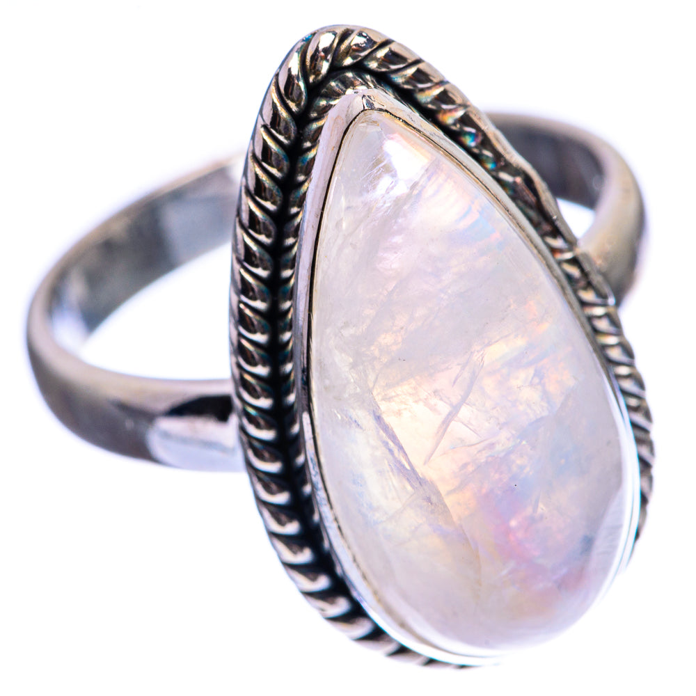Rainbow Moonstone Ring Size 9 (925 Sterling Silver) R142973