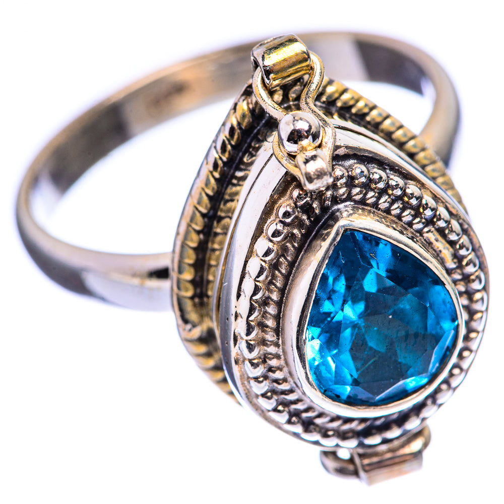 Poison Blue Topaz Ring Size 11.25 (925 Sterling Silver) R142804