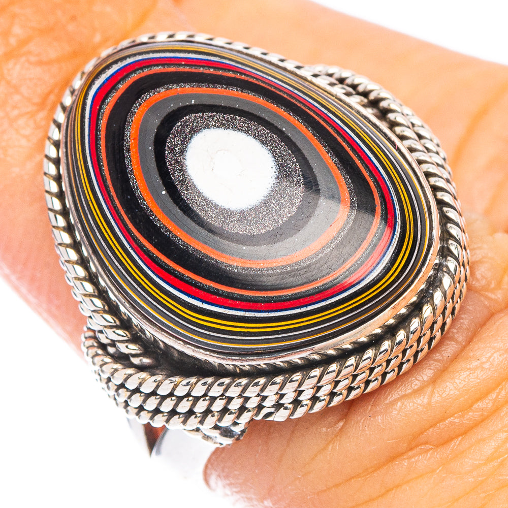 Fordite Ring Size 6 (925 Sterling Silver) R7097