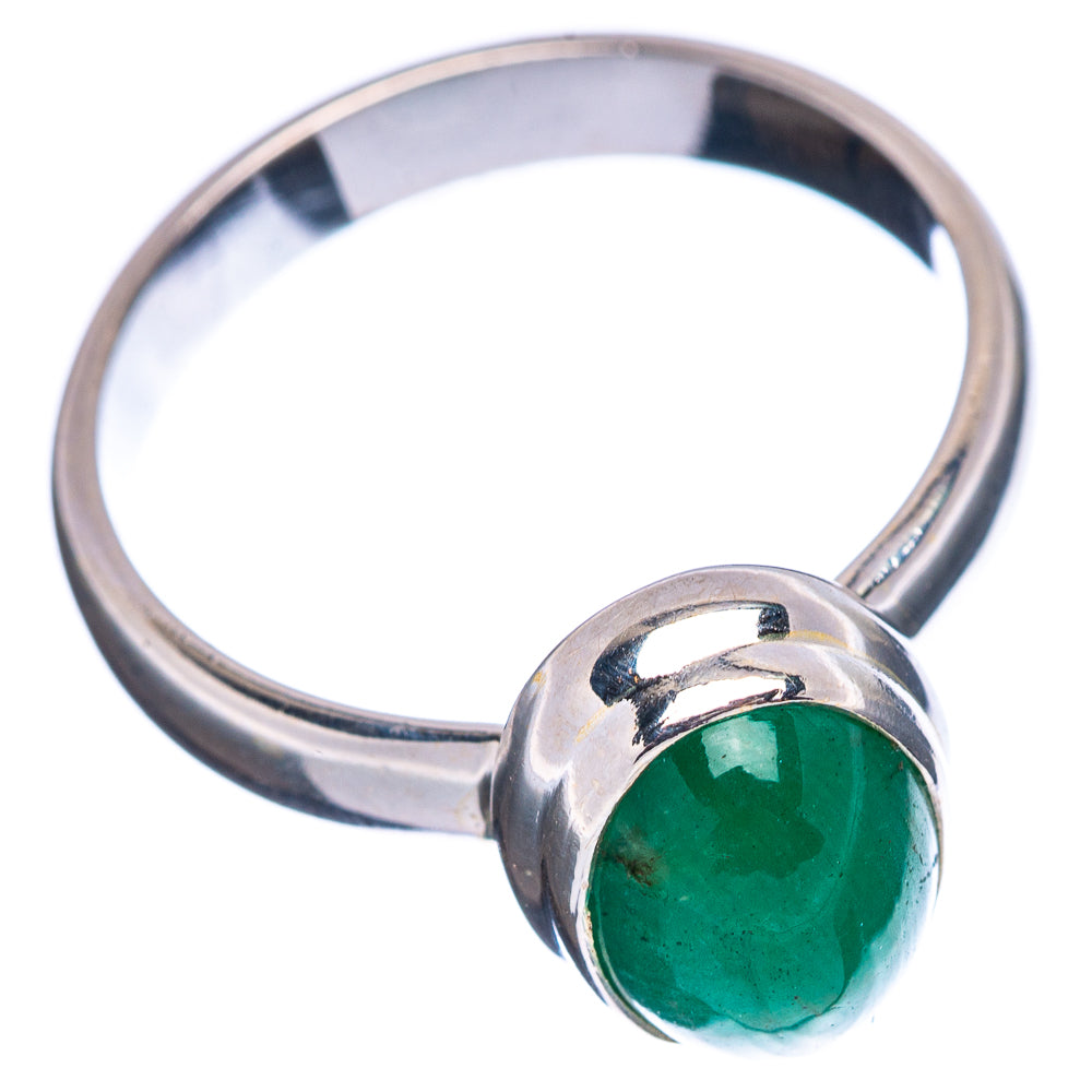 Premium Zambian Emerald Ring Size 9 (.925 Sterling Silver)