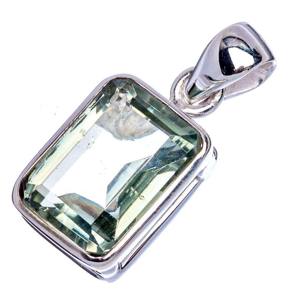 Green Amethyst Pendant 1" (925 Sterling Silver) P40347