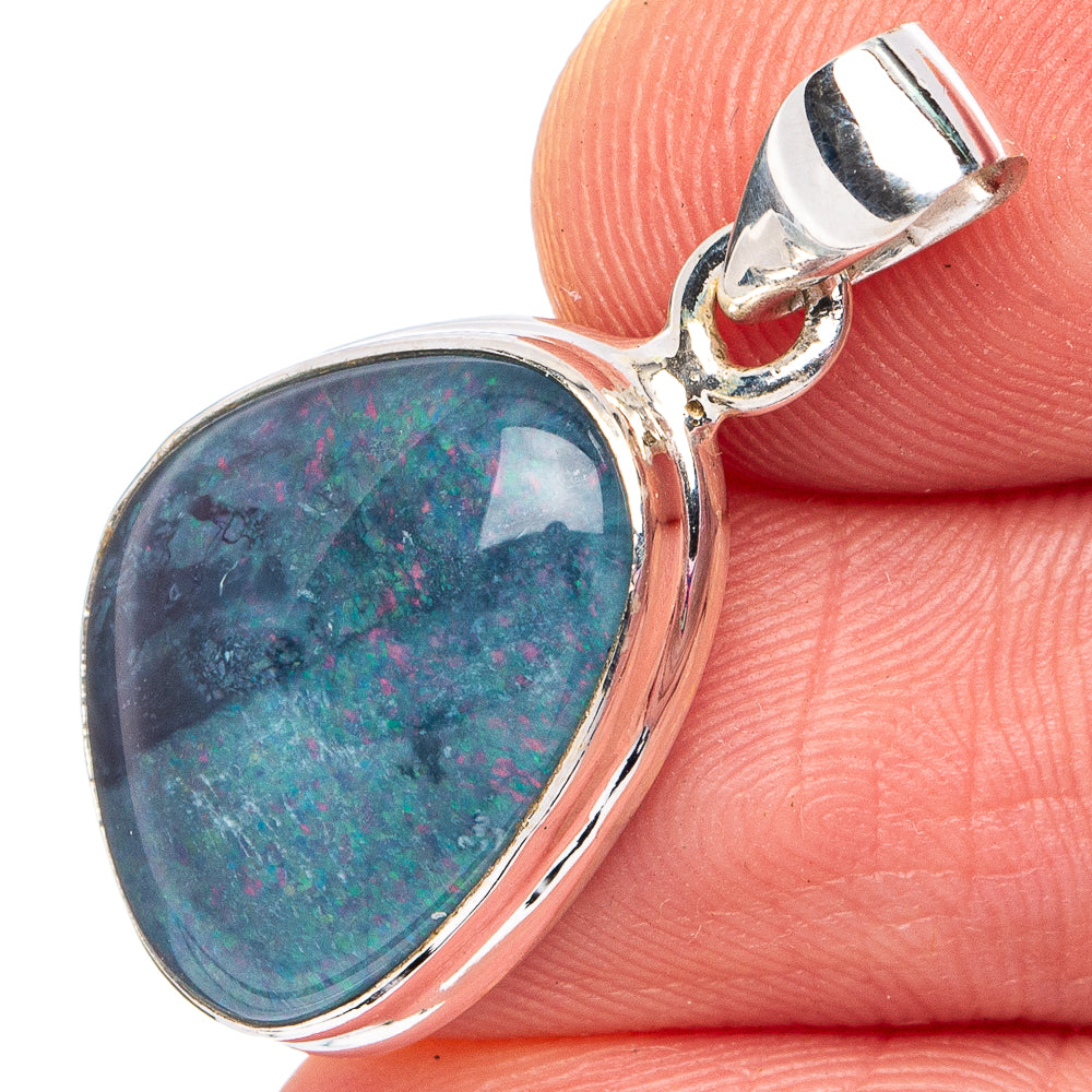 Rare Triplet Opal Pendant 1 1/8" (.925 Sterling Silver)