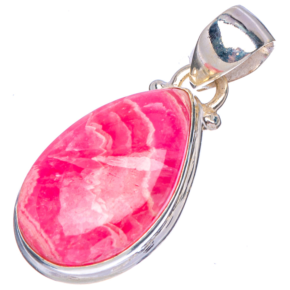 Rhodochrosite Pendant 1 1/4" (.925 Sterling Silver)