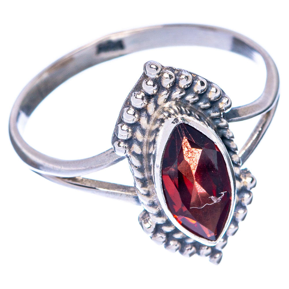 Garnet Dainty Ring Size 7.5 (925 Sterling Silver) R145072
