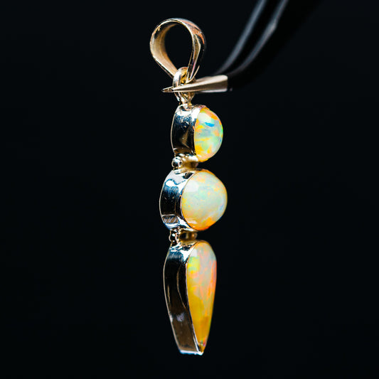 Premium Ethiopian Opal Pendant 1 3/4" (.925 Sterling Silver)