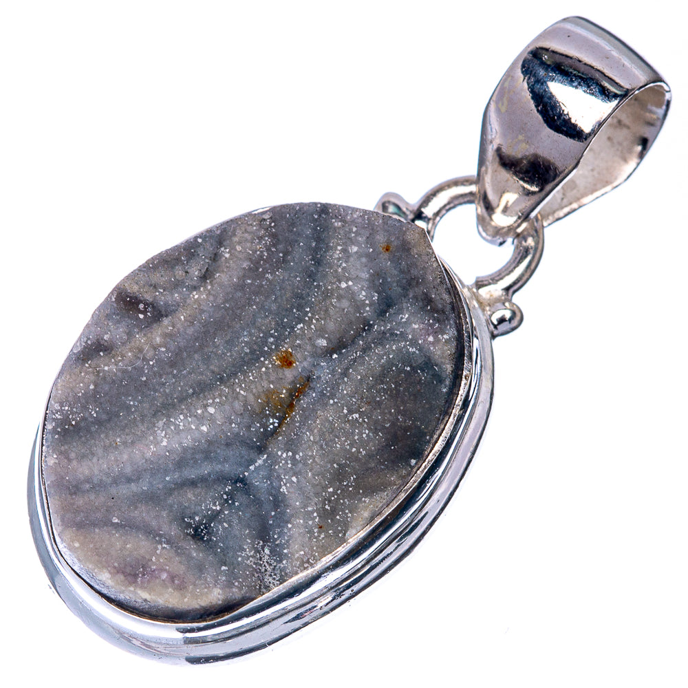 Desert Druzy Pendant 1 1/4" (925 Sterling Silver) P40793