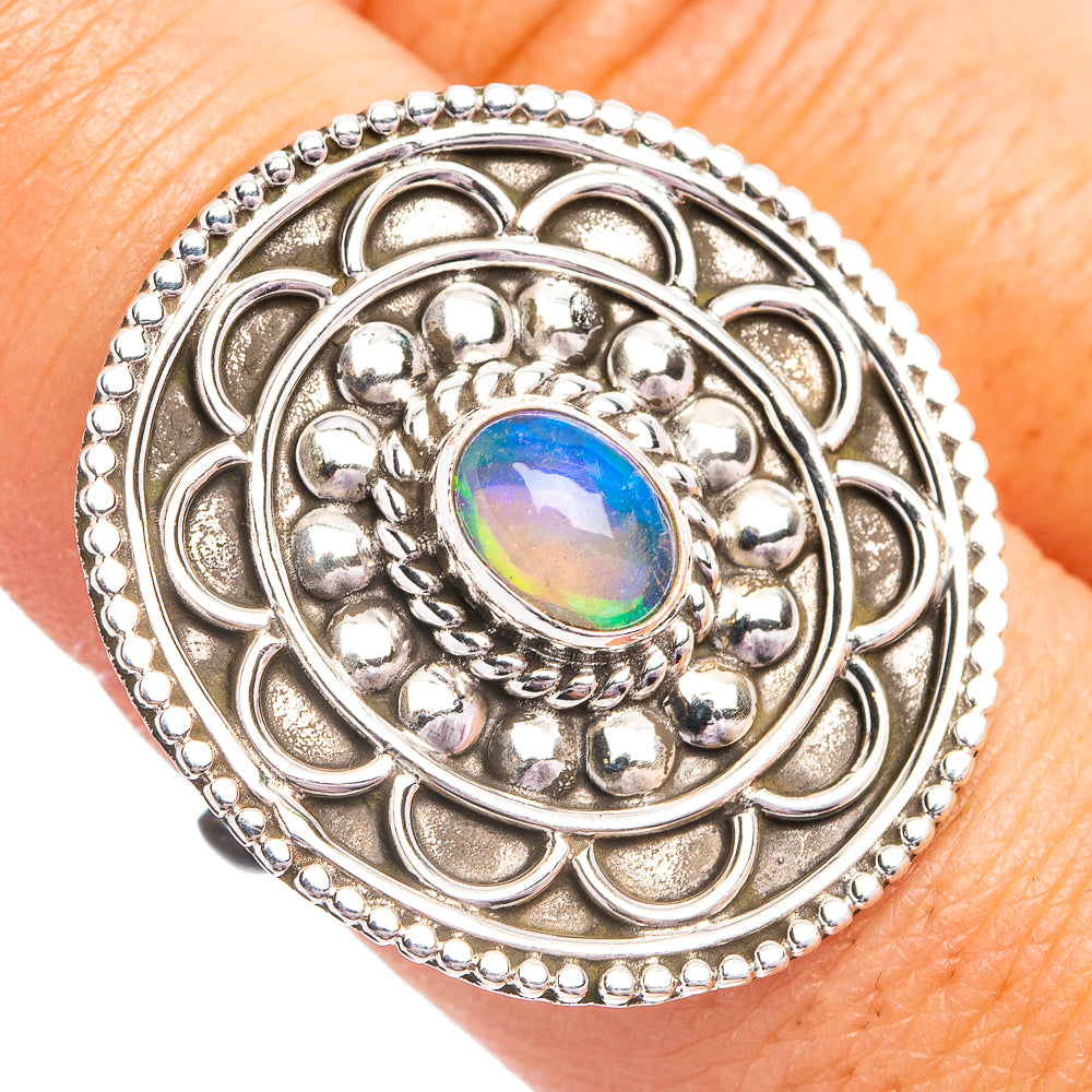 Ethiopian Opal Ring Size 8.5 (.925 Sterling Silver)