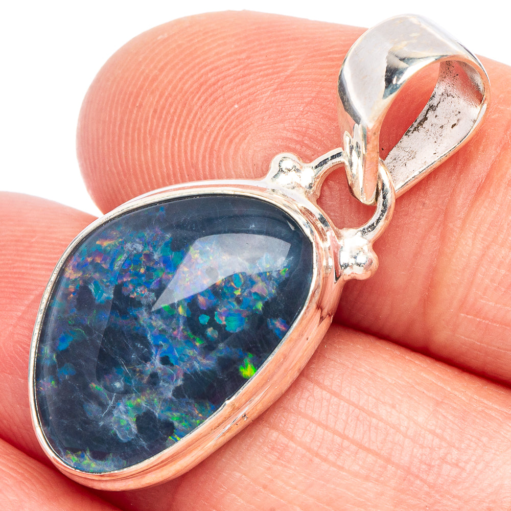 Rare Triplet Opal Pendant 1 1/4" (925 Sterling Silver) P44176