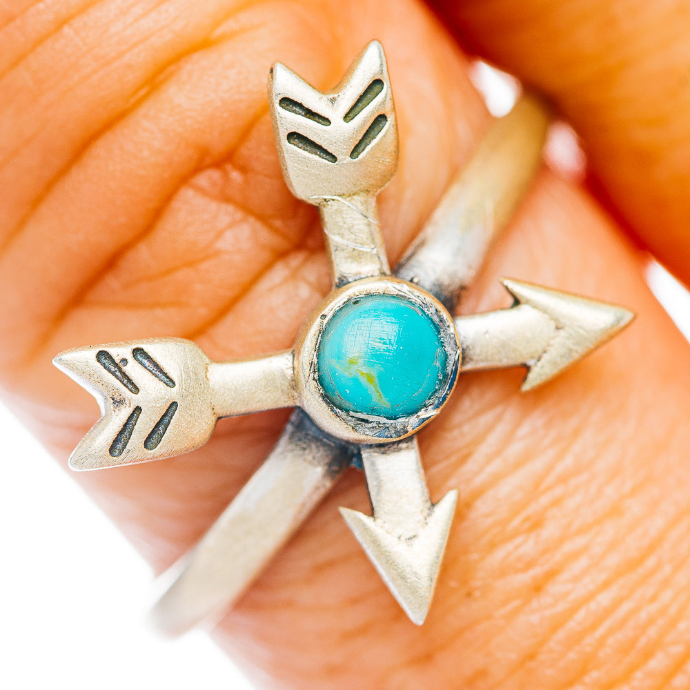 Mojave Turquoise Arrow Ring Size 10 (.925 Sterling Silver)