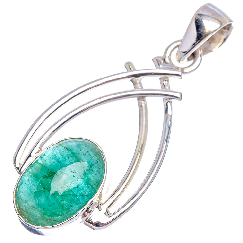 Premium Zambian Emerald Pendant 1 3/4" (.925 Sterling Silver)