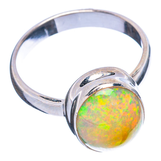 Large Rare Ethiopian Opal Ring Size 8 (925 Sterling Silver) R4970