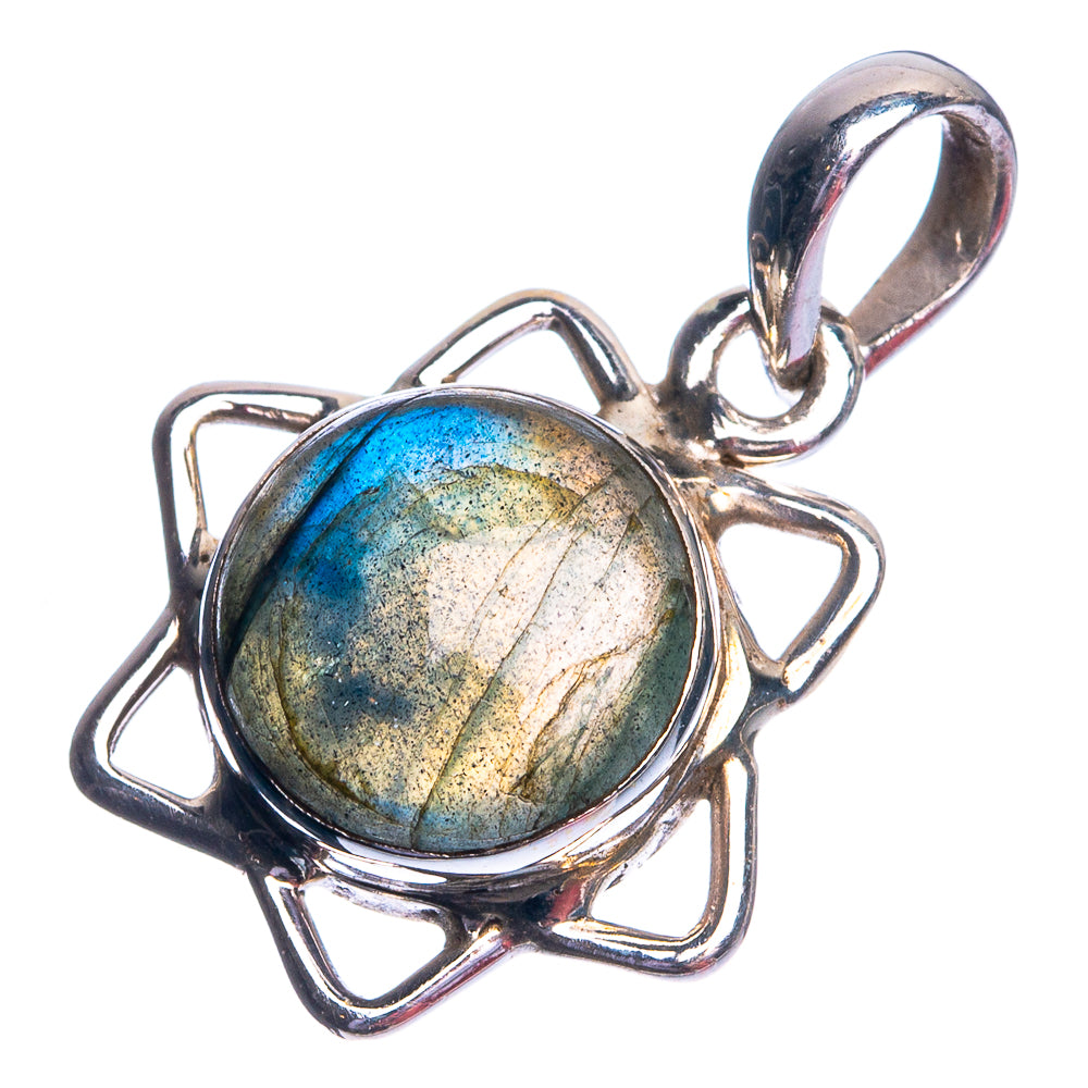 Labradorite Dainty Pendant 7/8" (925 Sterling Silver) P39128