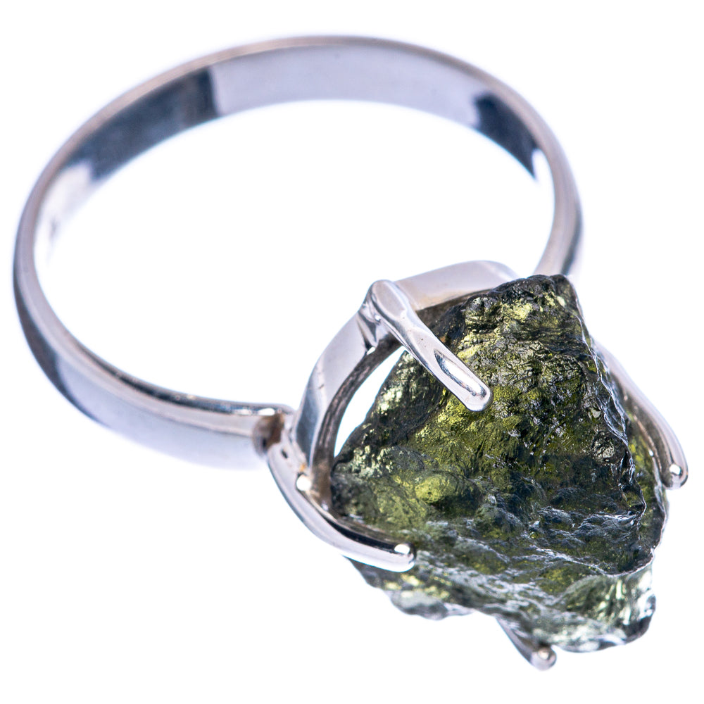 Rare Czech Moldavite Ring Size 8 (925 Sterling Silver) R145603