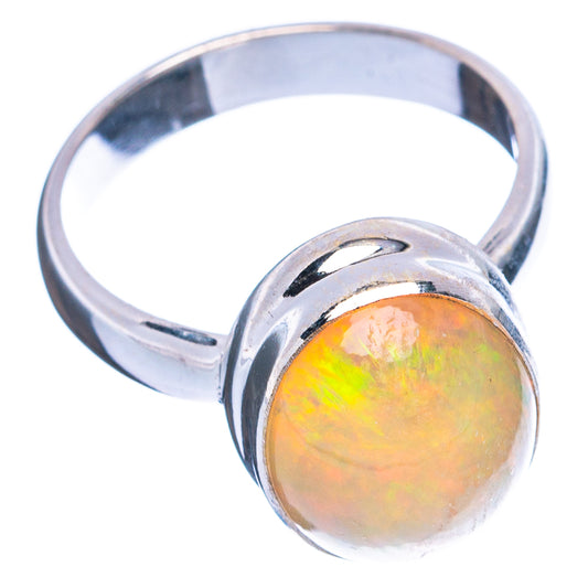 Large Rare Ethiopian Opal Ring Size 6 (925 Sterling Silver) R4967