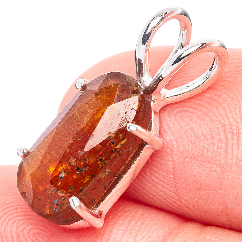 Value Sunstone Pendant 3/4" (925 Sterling Silver) P44500