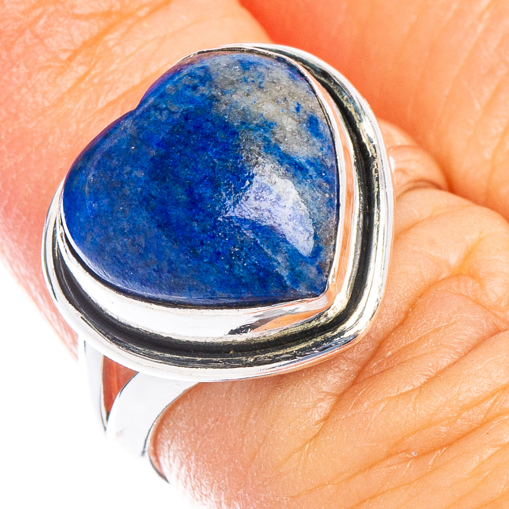 Sodalite Heart Ring Size 5.75 (925 Sterling Silver) R6768
