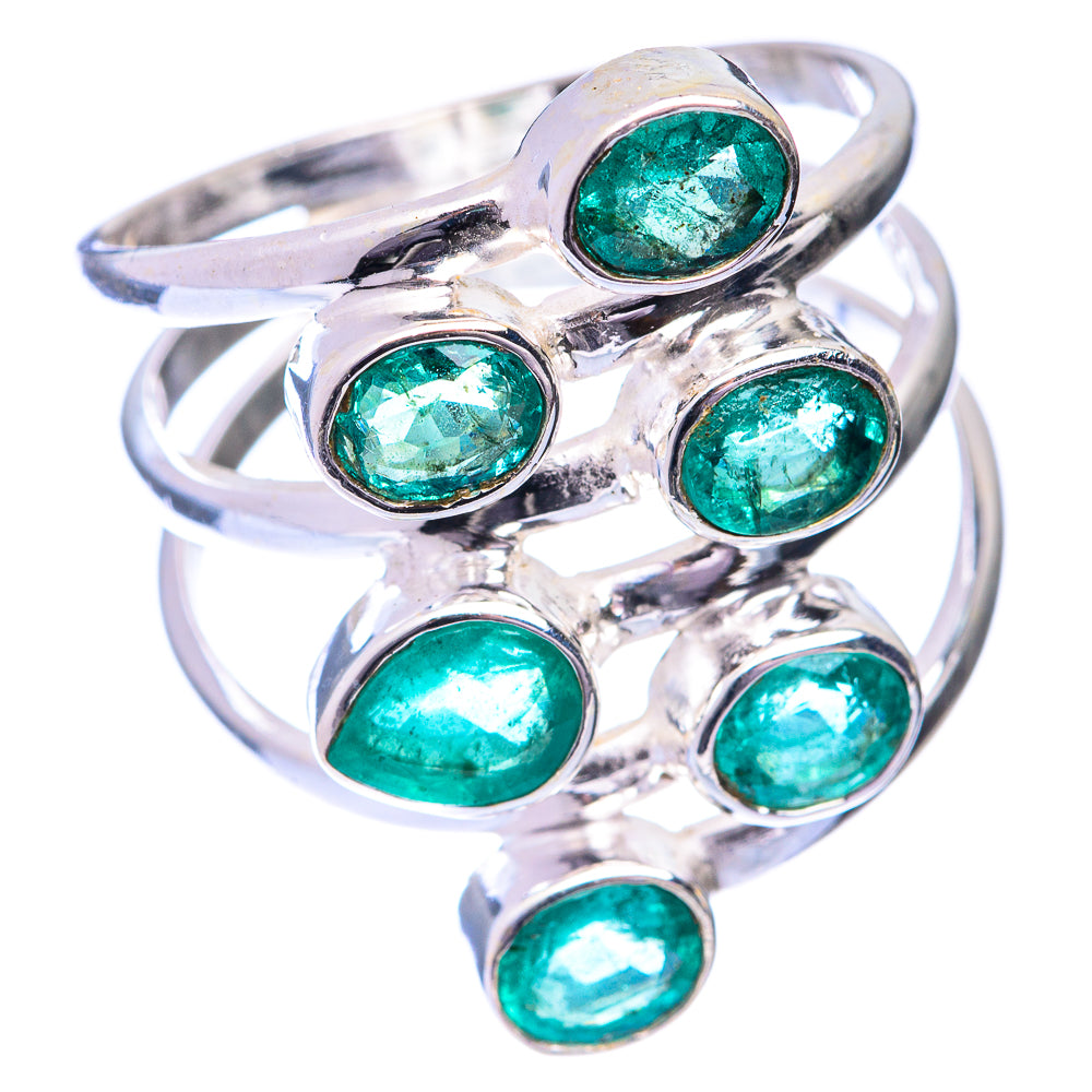 Zambian Emerald Ring Size 8.25 (925 Sterling Silver) R140939