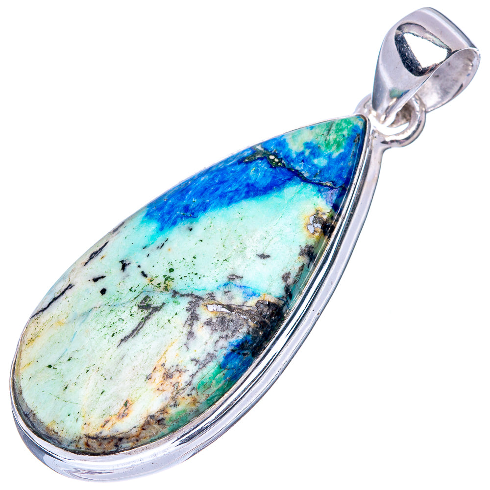Azurite 925 Sterling Silver Pendant 1 3/4" (925 Sterling Silver) P42628