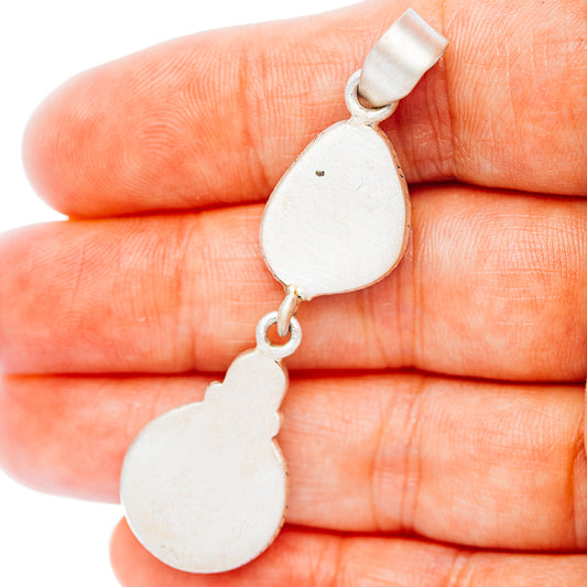 Arizona Turquoise Pendant 2 1/4" (.925 Sterling Silver)