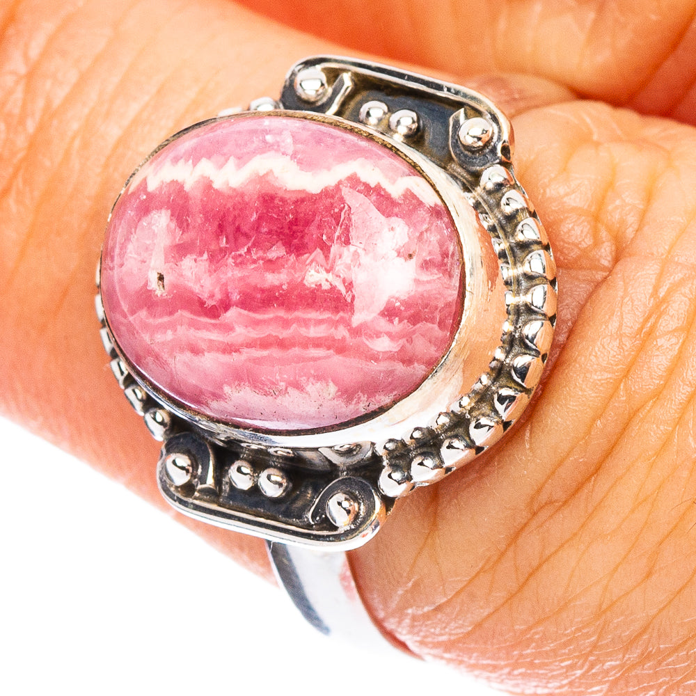 Rhodochrosite Ring Size 7.25 (925 Sterling Silver) R7979