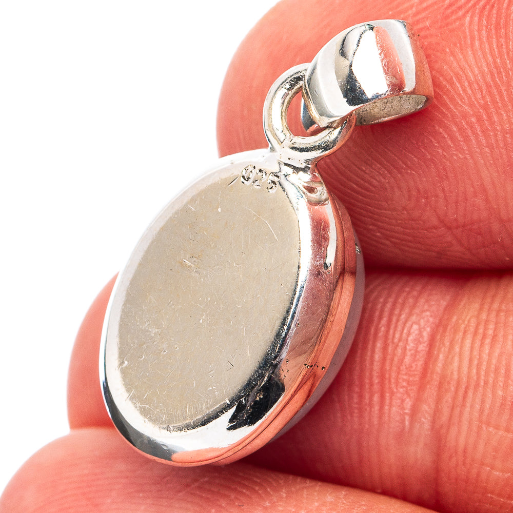 Rainbow Moonstone Pendant 1" (.925 Sterling Silver)