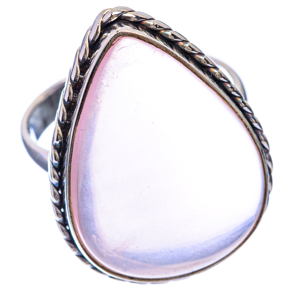 Large Rose Quartz Ring Size 9 (925 Sterling Silver) R141443