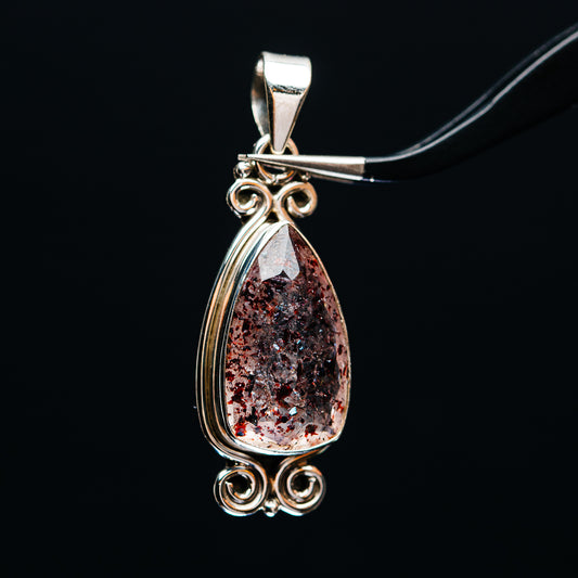 Premium Faceted Lepidocrocite Pendant 1 5/8" (.925 Sterling Silver)