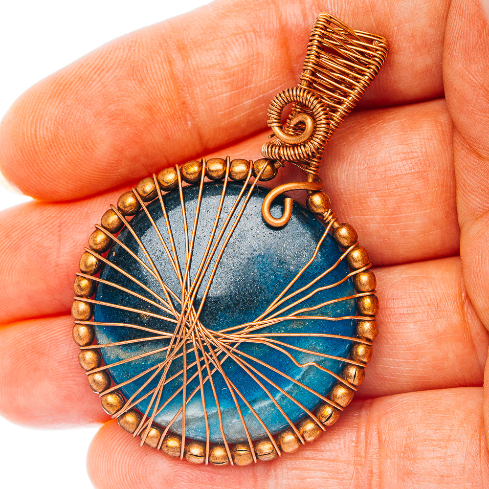 Trolleite Wire Wrap Pendant 2 1/8" (Copper)