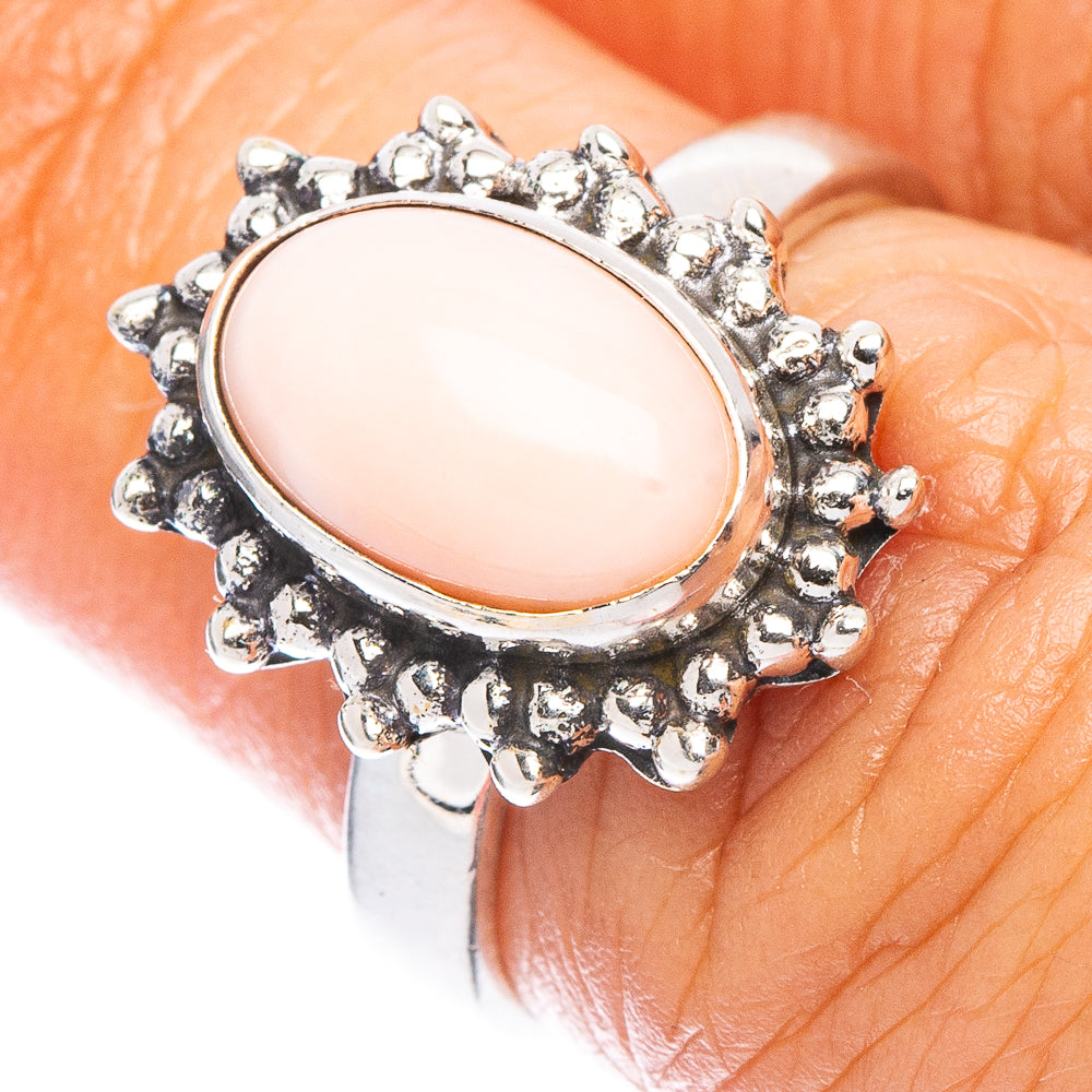 Pink Opal Ring Size 5.75 (925 Sterling Silver) R7150